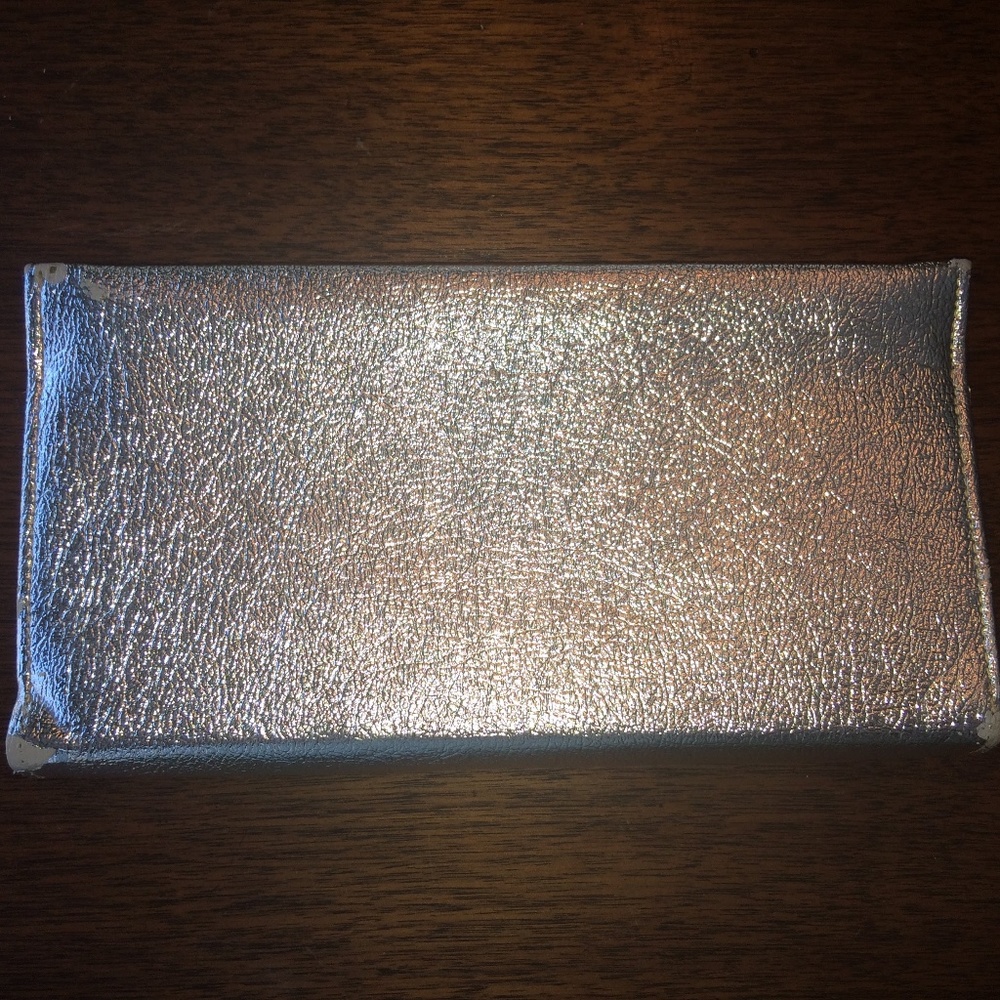 Vintage Silver Metallic Clutch